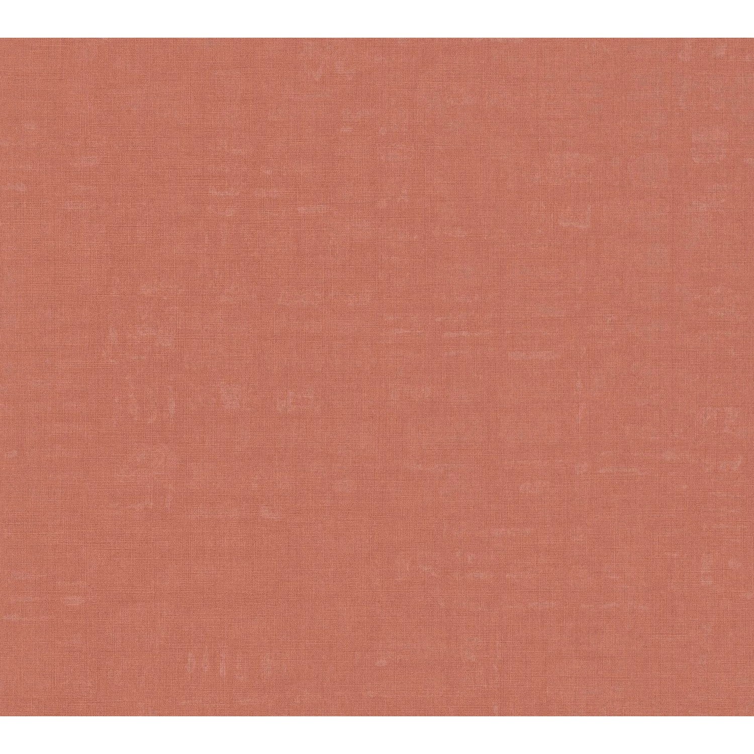 PROFHOME 387458-GU Uni Tapete Textiloptik Matt Orange Lachs-Rot 0,53 m x 10 günstig online kaufen
