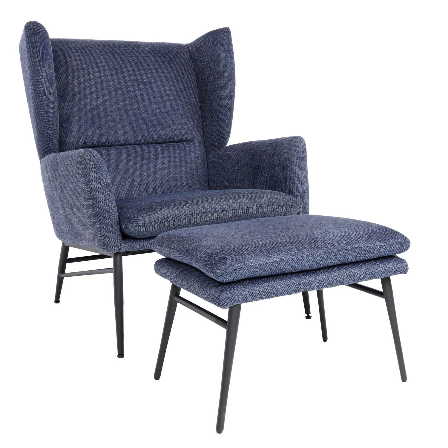MCW Lounge-Sessel mit Ottomane L62 Blau günstig online kaufen