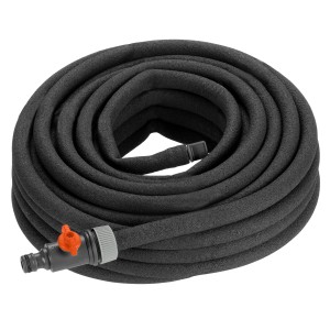 Gardena Perl-Regner 15m, aufgerollt, mit Regulierventil für Tropfbewässerung.