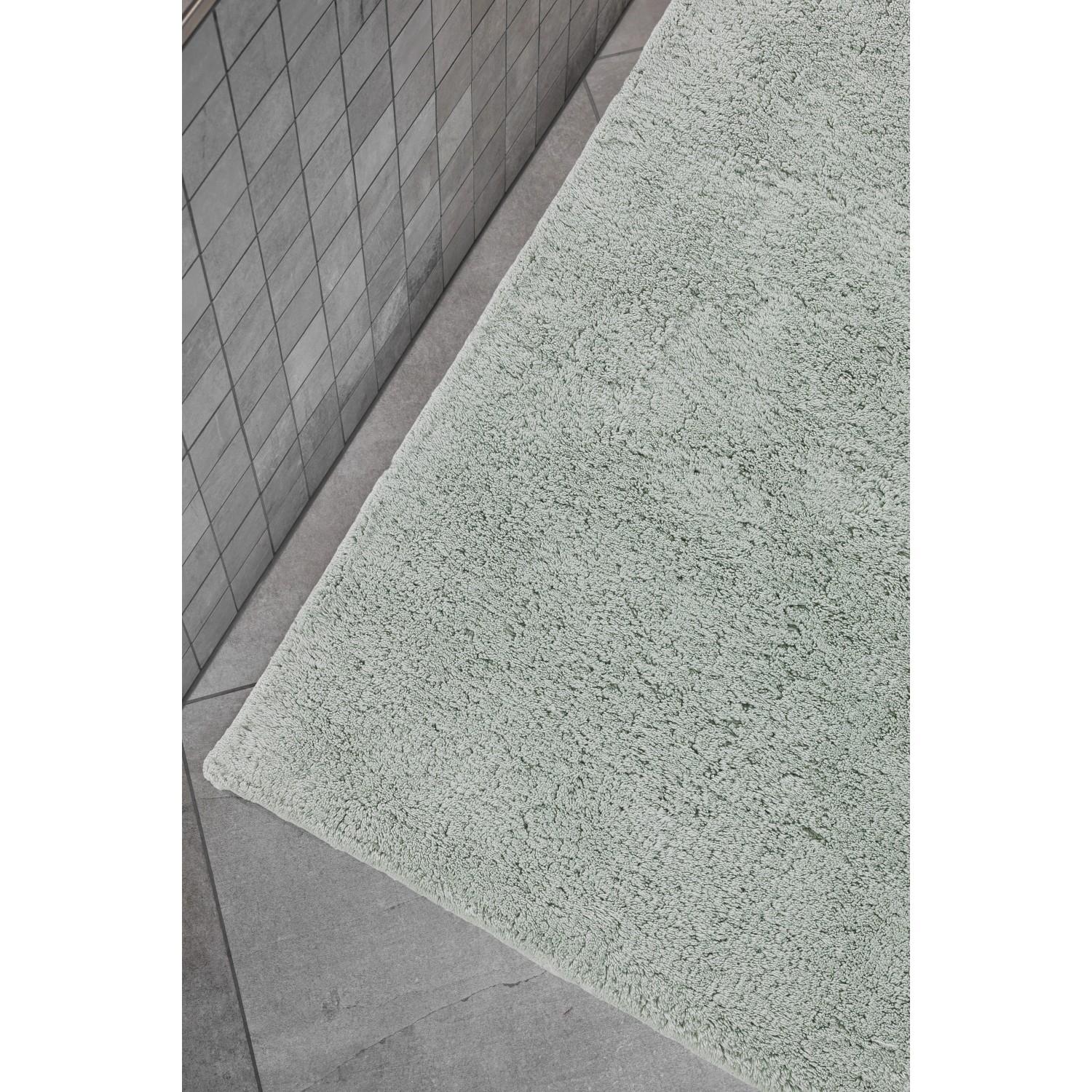 Schöner Wohnen Badmatte Bahamas, 40x60 cm, Uni Mint, Badteppich für Badezimmer.