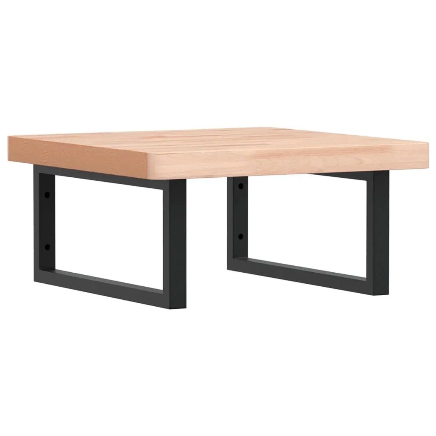 vidaXL Waschbeckenregal Wandmontage Stahl und Massivholz Buche 3302421 günstig online kaufen