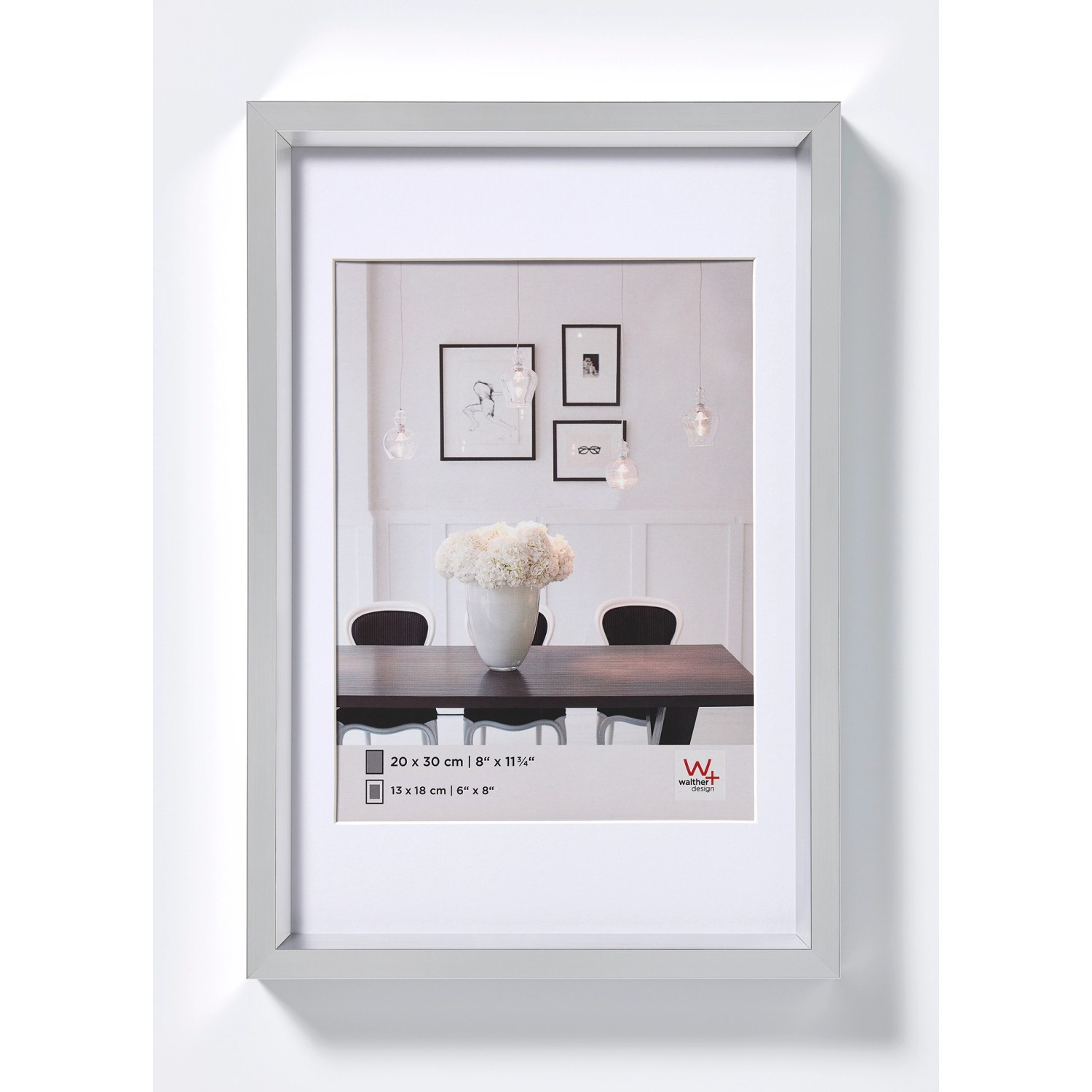 walther design Steel Style Kunststoff Bilderrahmen  20x30 cm Silber günstig online kaufen
