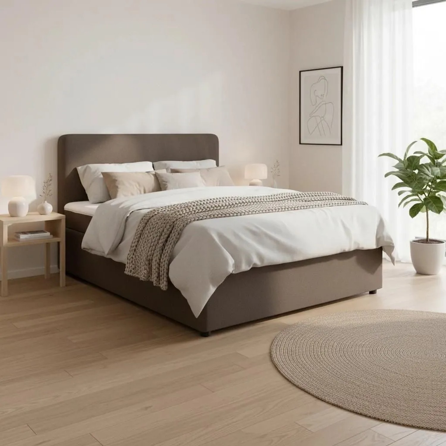 Bessagi Home Boxbett Marco Braun ca. 160x200 cm