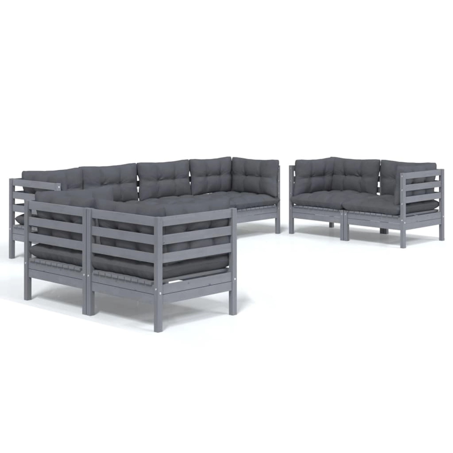 vidaXL 8-tlg Garten-Lounge-Set mit Kissen Kiefer Massivholz Modell 133 günstig online kaufen