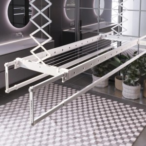 Foxydry Pro Elektrischer Wand Wäscheständer Höhenverstellbar Trockenlänge 16 m Maß 122 cm