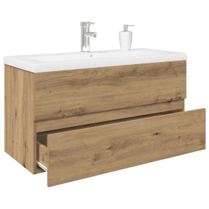 vidaXL Waschbeckenunterschrank mit Einbaubecken und Wasserhahn 3328936