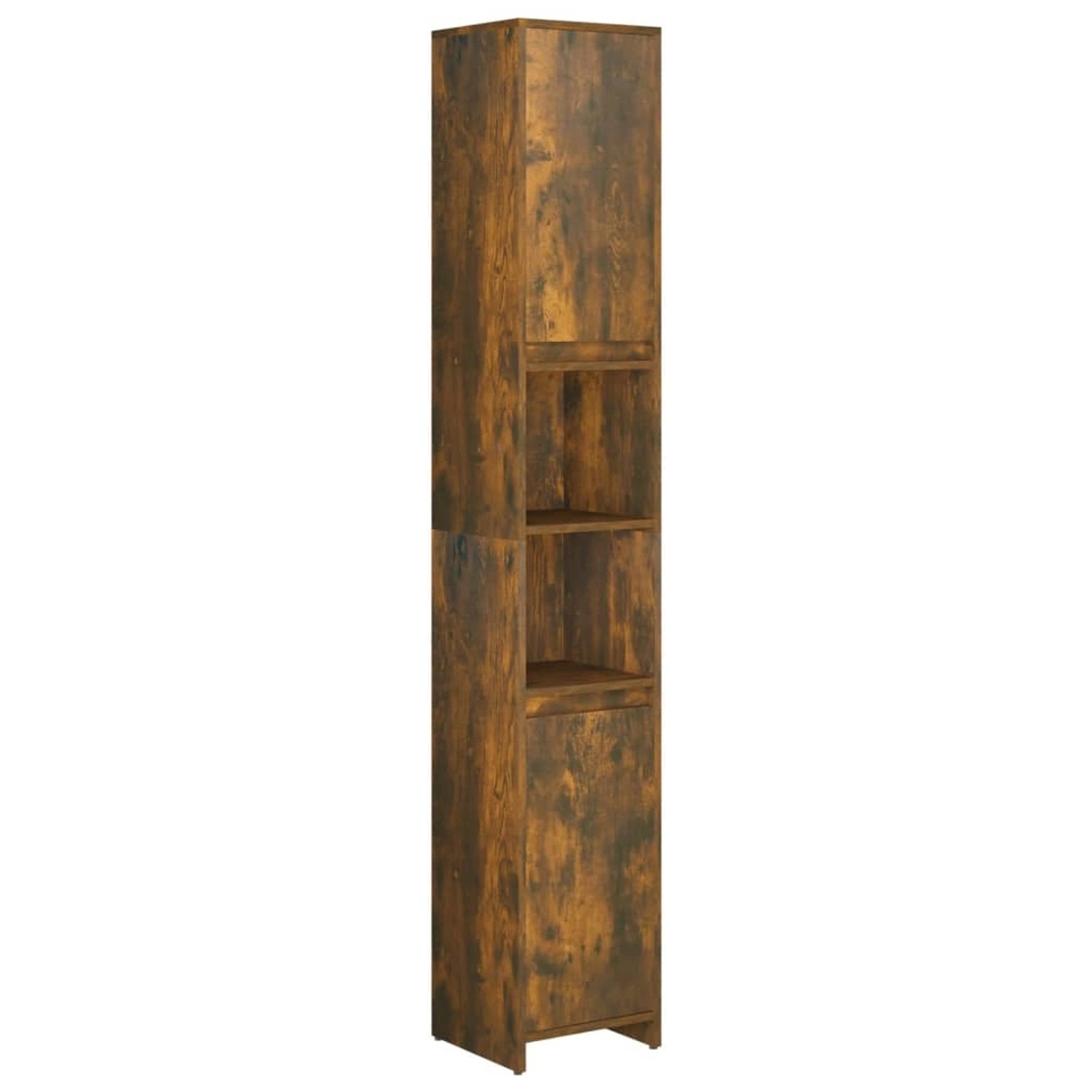 vidaXL Badezimmerschrank Räuchereiche 30x30x183,5 cm Holzwerkstoff Modell 1