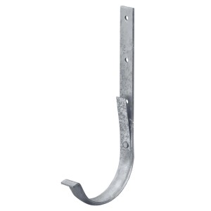 Inefa Rinneneisen, verzinkt, für NW 100 halbrunde Dachrinnen. Rinnenhalter in Silber.