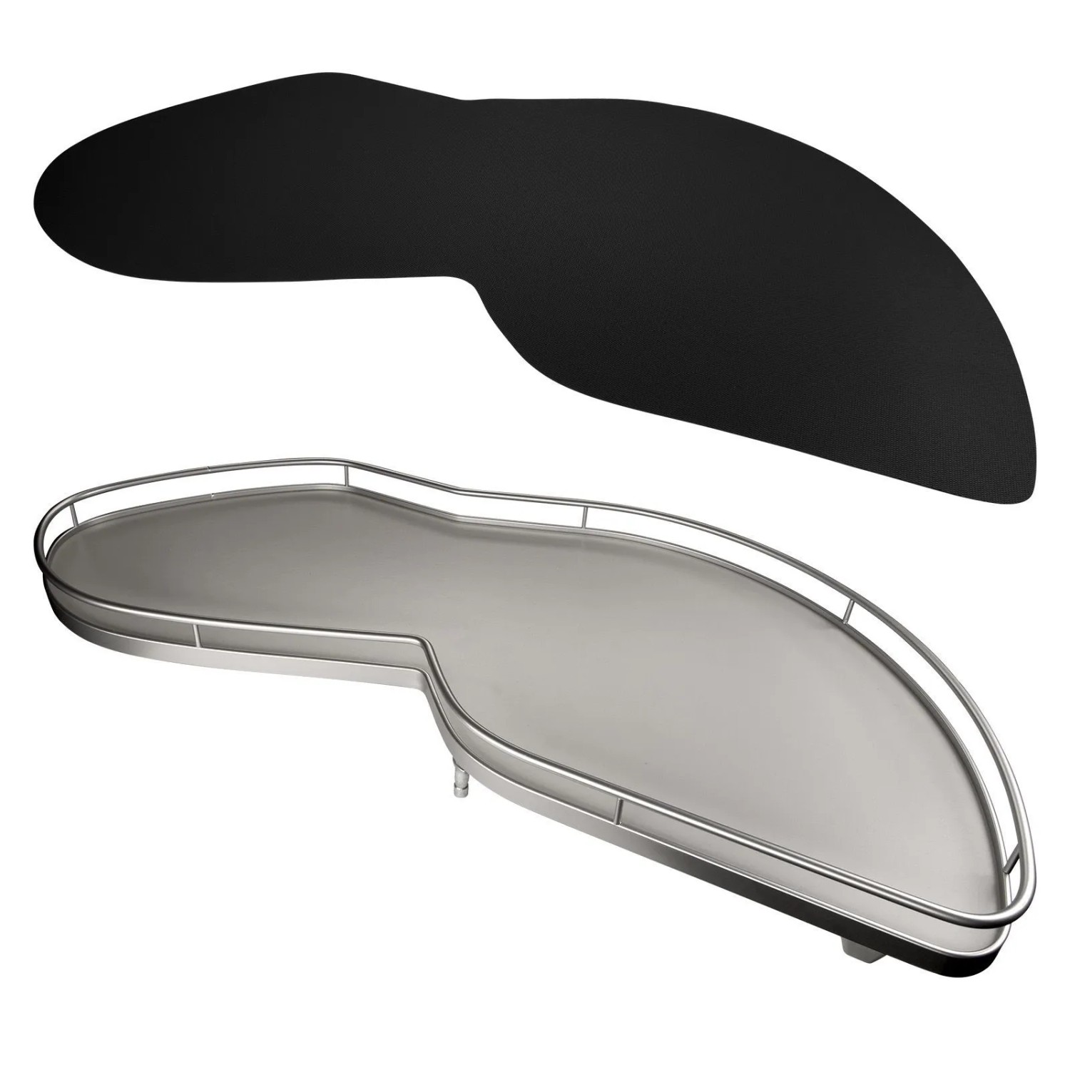 Kesseböhmer Antirutschmatte Orga Grip Schwarz für LeMans 500 mm Rechts Ausschwenkbar