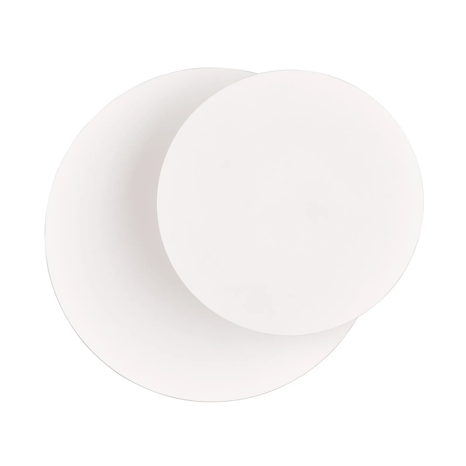 Runde, matte, weiße Trio LED Wandlampe Mio für indirekte Beleuchtung.