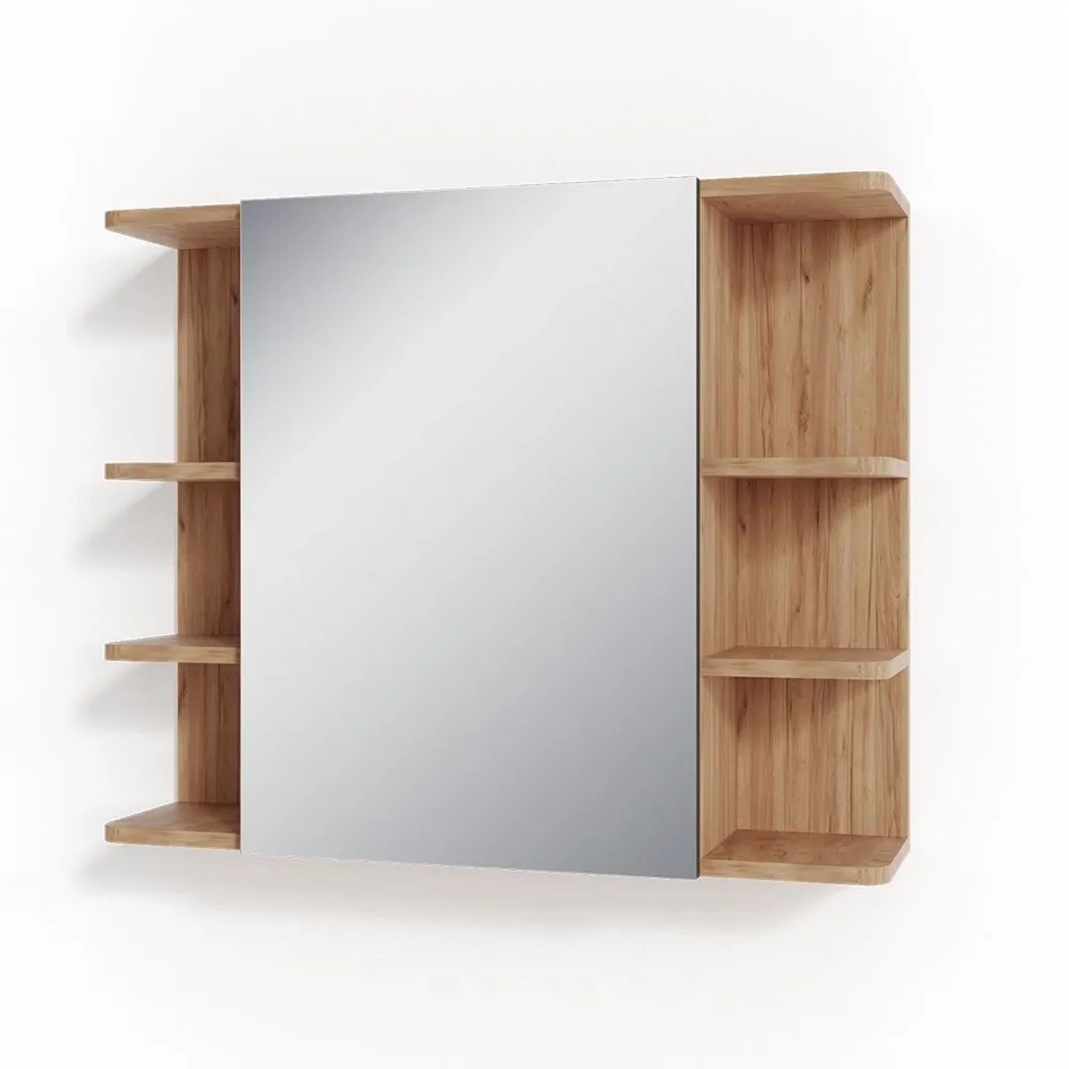 Vicco Badspiegelschrank Fynn Goldkraft Eiche 80 x 64