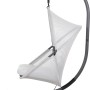 Siena Garden Hängesessel Yobaya Easy Grey mit Stahlgestell und luftigem Mesh-Bezug.