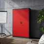 Jan Nowak Büro Aktenschrank Metallschrank JAN II 115 x 185 x 40 cm Anthrazit Rot_6