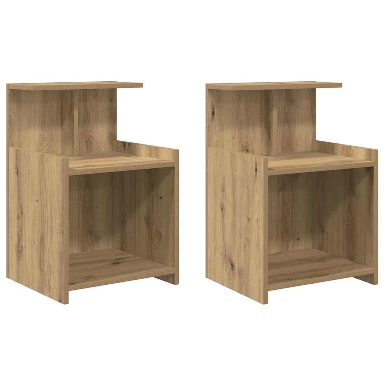 vidaXL Nachttisch 2 Stk Artisan-Eiche 40 x 35 x 60 cm Holzwerkstoff 875137 günstig online kaufen