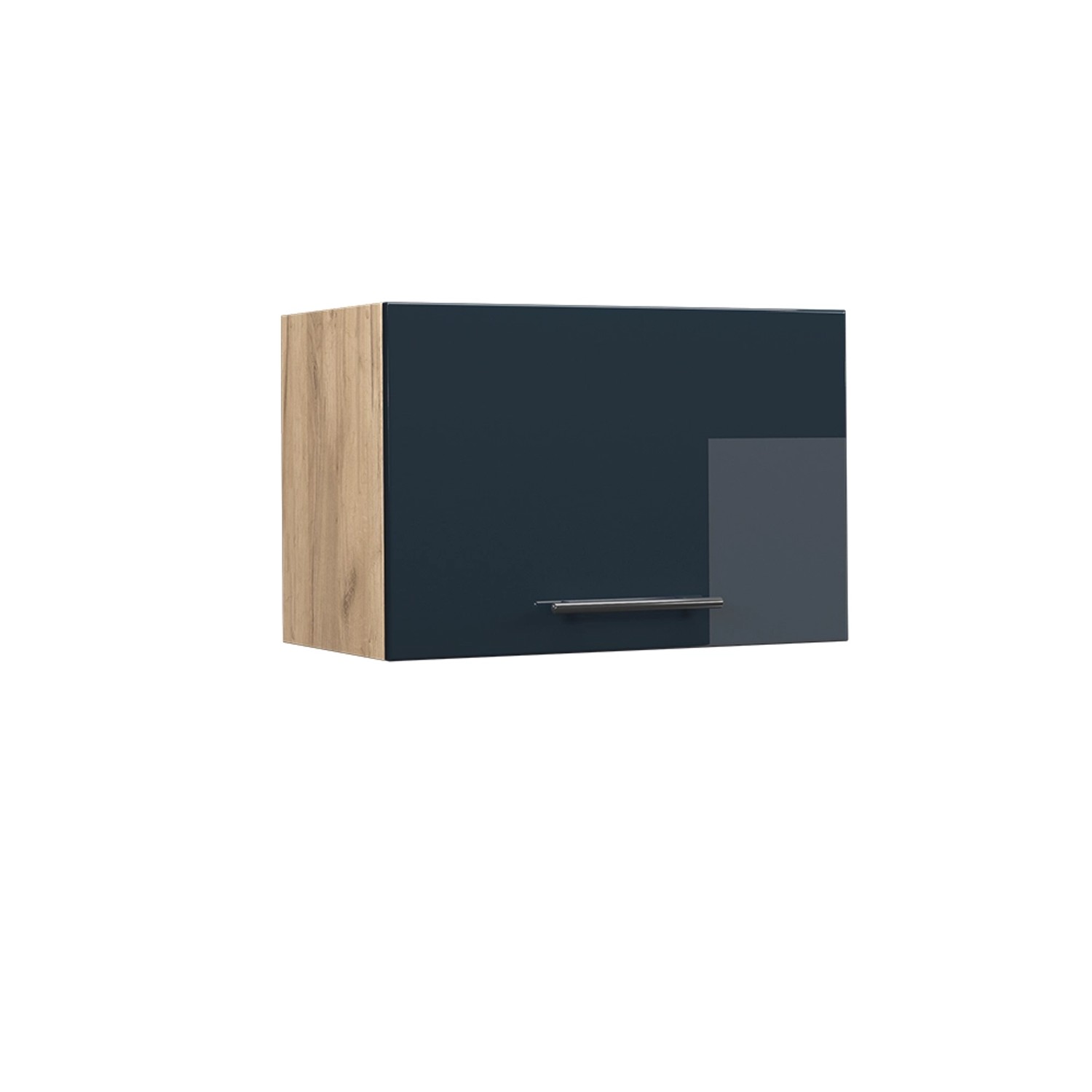 Vicco Hängeschrank Fame-Line Dunkelblau Hochglanz/Goldkraft Eiche 60 cm Flach