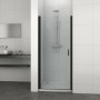 Sanotechnik Nischen-Magnetprofil Elite in Schwarz für Duschkabinen, Badezimmer-Szene.