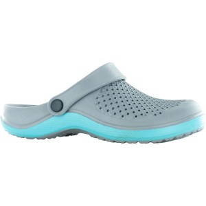 Grau-blaue Blackfox Clog Sun Gartenschuhe, Größe 37/38, mit Fersenriemen und Perforation.