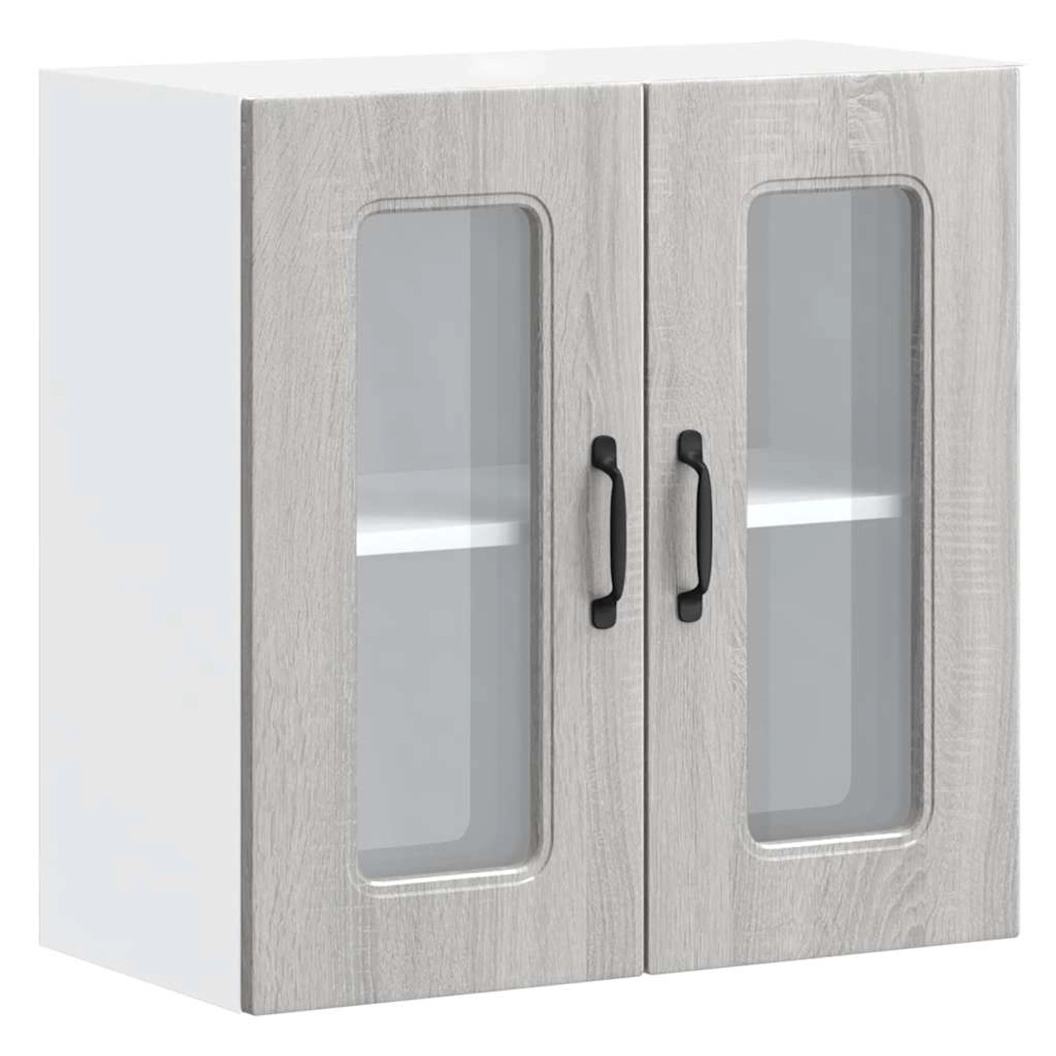 vidaXL Küchen-Hängeschrank mit Glastür Kalmar Grau Sonoma Holzwerkstoff 853 günstig online kaufen