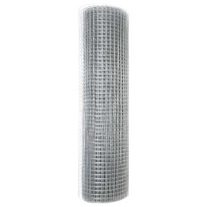 vidaXL Geschweißter Drahtzaun Silber 0,4 x 100 m 42004984