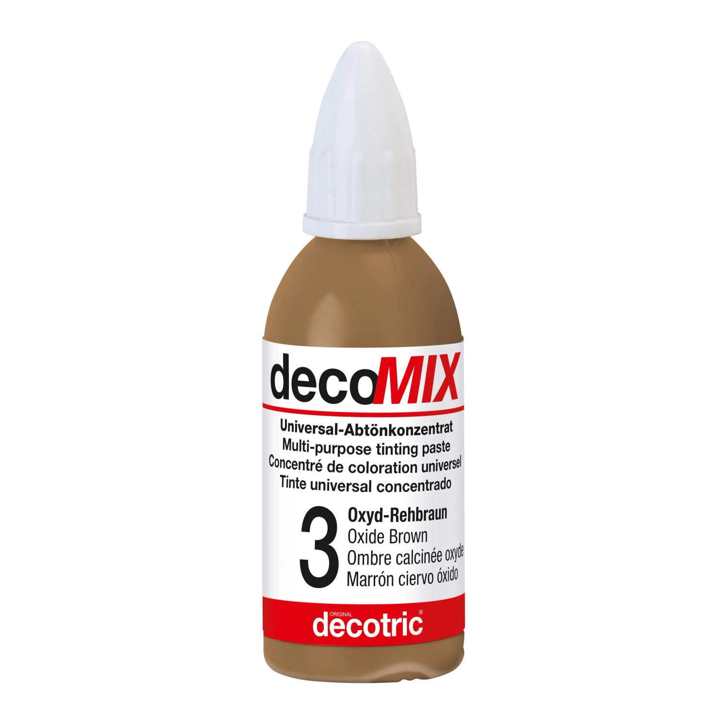 Decomix Universal-Abtönkonzentrat Oxyd-Rehbraun, 20ml Flasche.