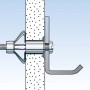 Fischer HM 5x65 S B Hohlraumdübel aus Metall mit Schraube, geeignet für Gipskarton- und Gipsfaserplatten.
