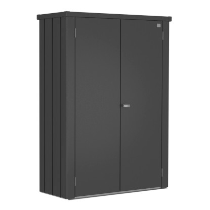 Biohort Terrassenschrank Romeo 181 cm x 132 cm x 57 cm Dunkelgrau-Metallic