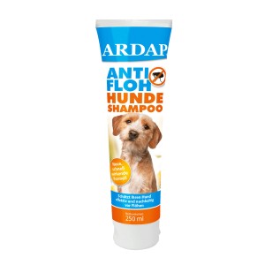 Tube Ardap Anti-Floh-Shampoo für Hunde, 250 ml. Hundeshampoo mit Pyrethrum und Lavendelöl.