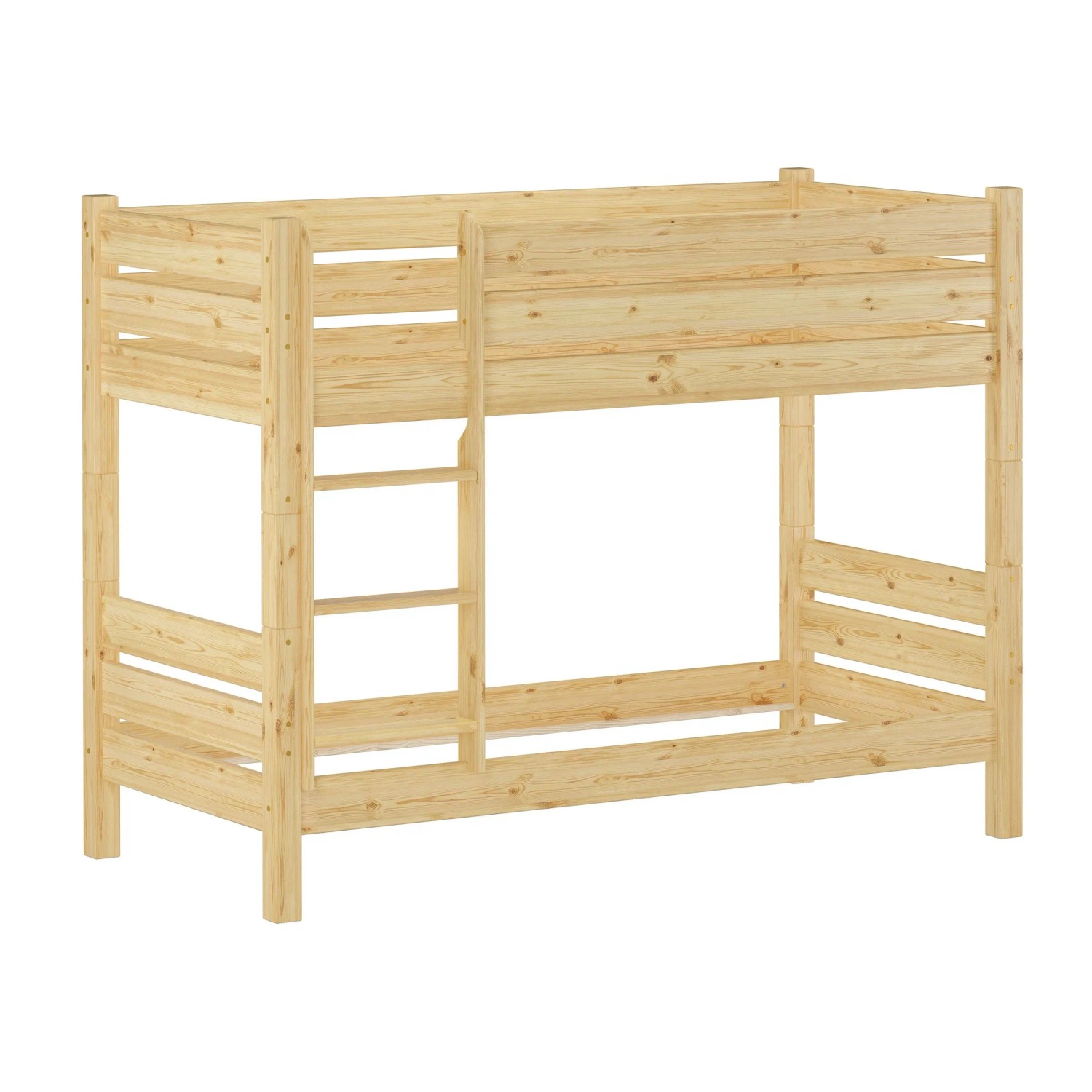 Erst-Holz Niedriges Etagenbett 90 x 200 cm Kiefer Massiv Teilbare Nische 80 Modell 16 ohne Zubehör
