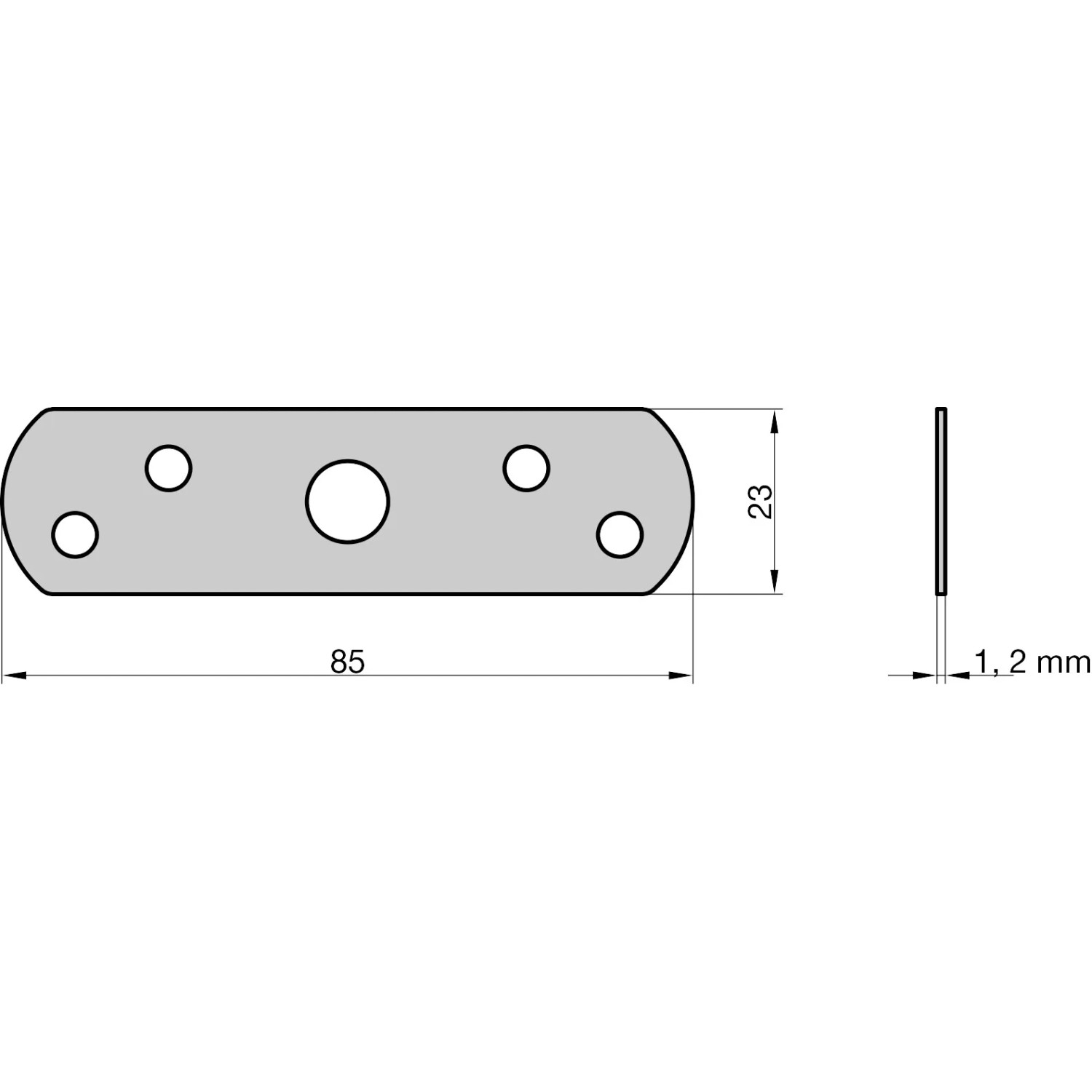 Basi Distanzplatten-Set, weiß, für Fenster-Zusatzsicherung FS 500, Maße: 85x23x1,2mm.