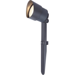 Lutec LED Erdspieß Spot Explorer, Gartenstrahler aus Metall in Anthrazit.