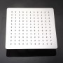 Quadratische Kopfbrause aus Edelstahl, 20 cm, mit Antikalknoppen.