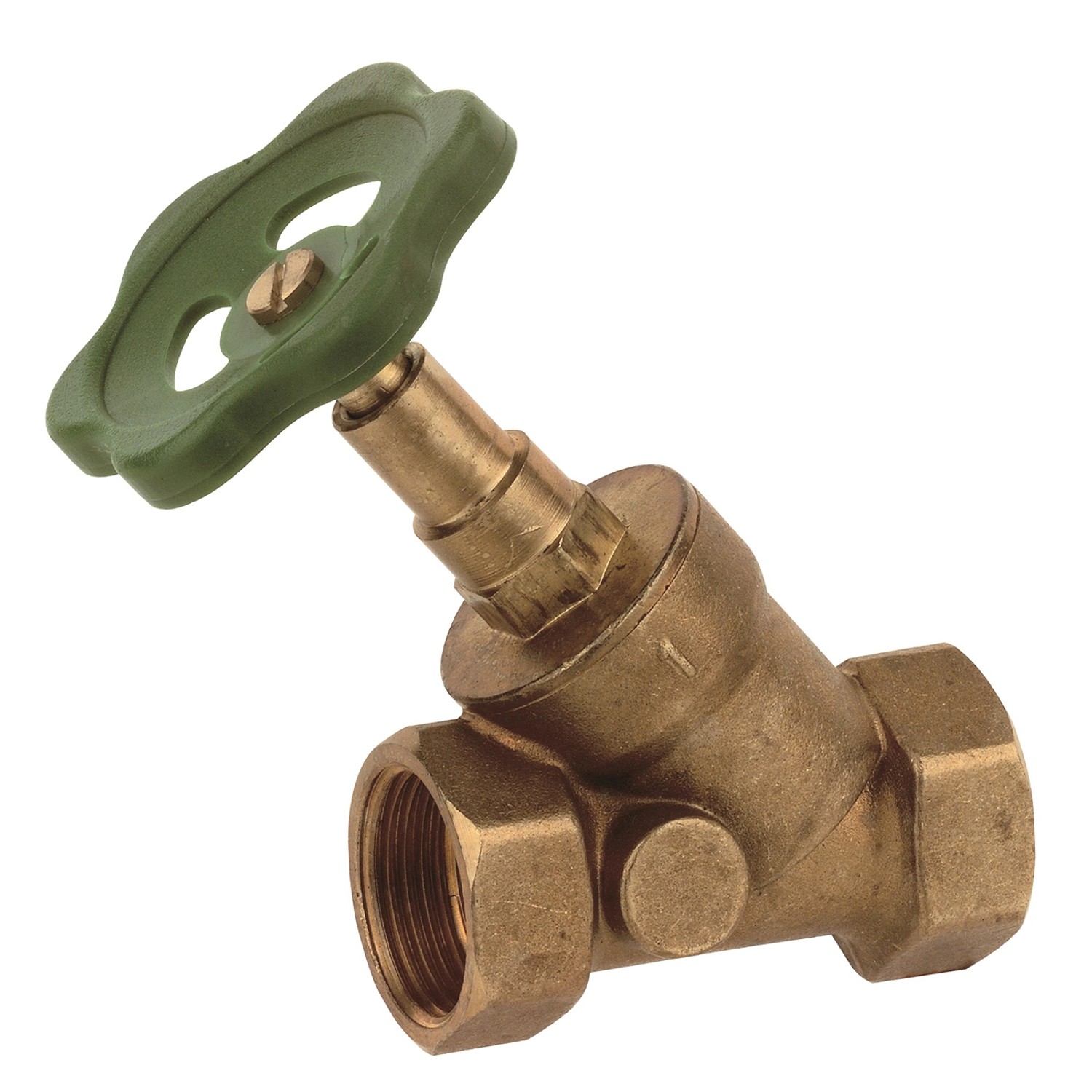 Kirchhoff Schrägsitzventil ohne Entleerung Messing Glänzend 30,3 mm (1 Zoll)