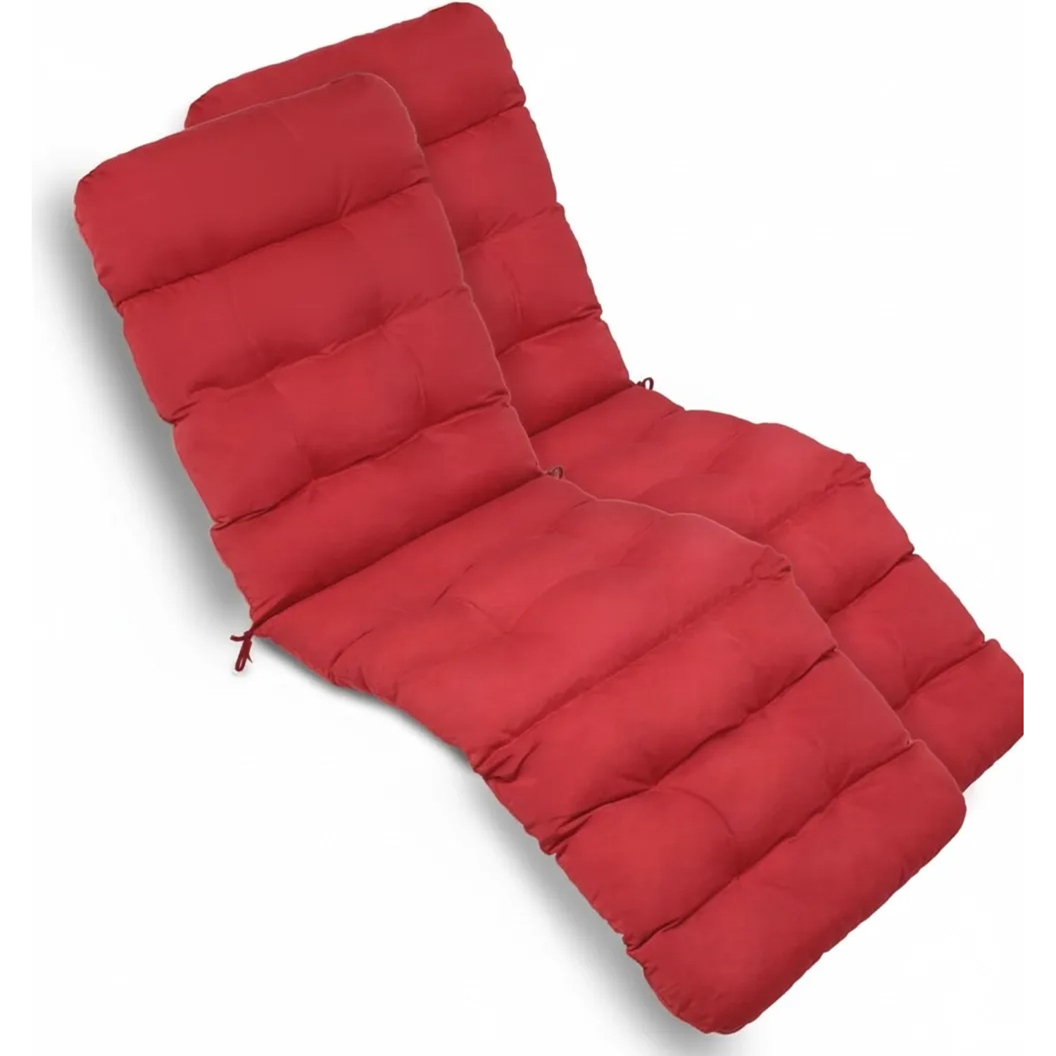 Beautissu Flair DC Deckchairauflage 200x50x8cm Rot 2tlg