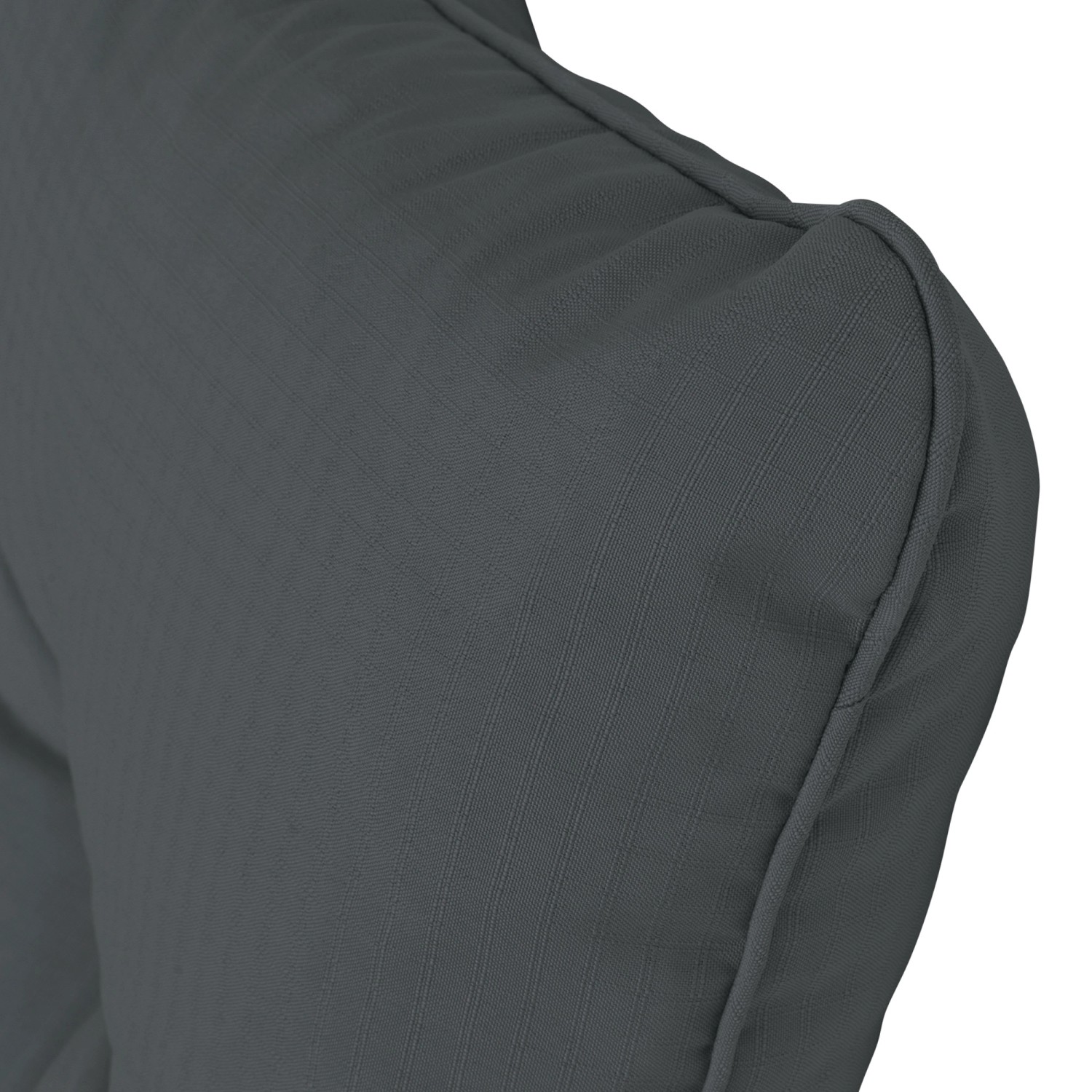 Beautissu XLuna Rückenkissen, 50x40, graphitgrau, für Lounge- & Gartenmöbel.