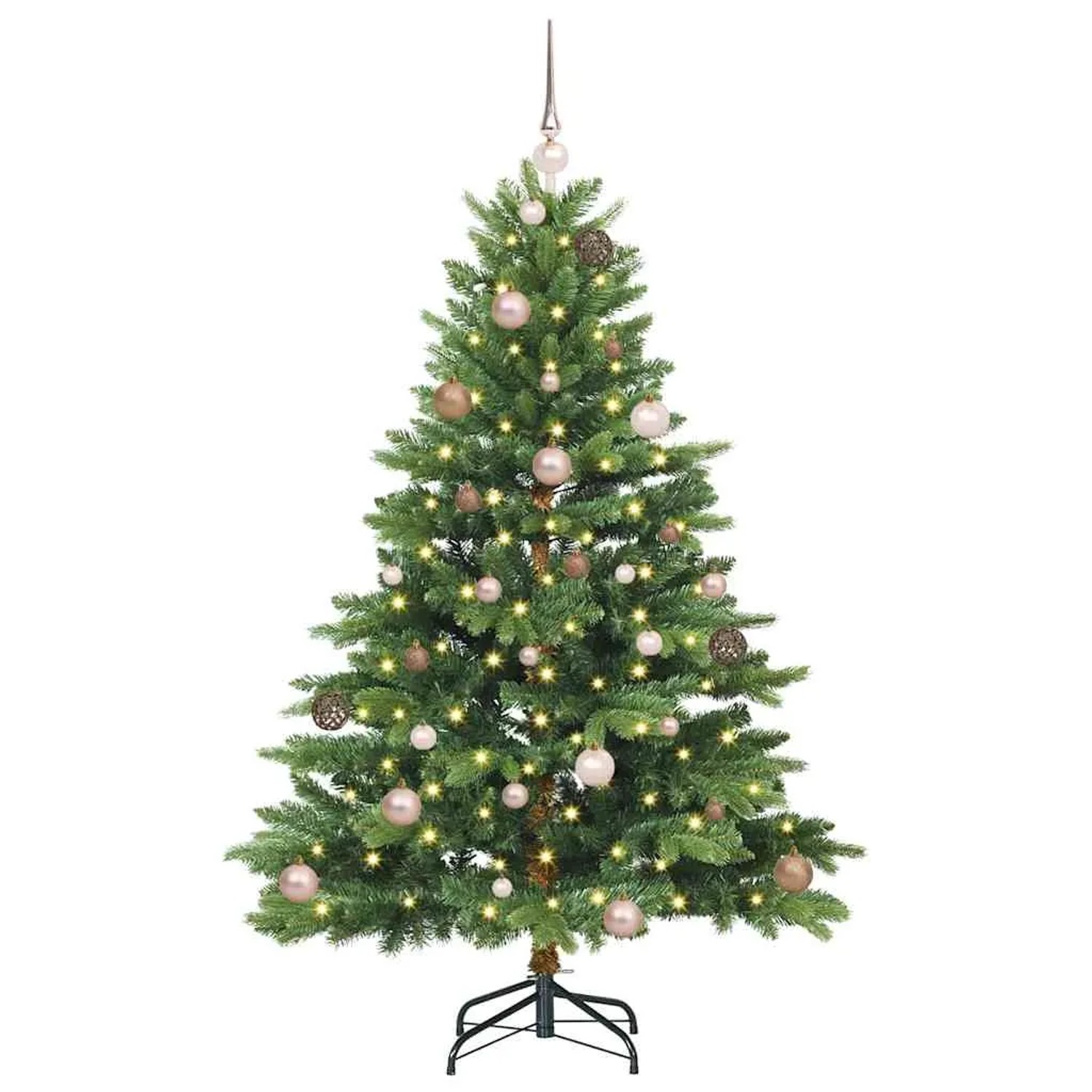 vidaXL Künstlicher Weihnachtsbaum mit 150 LEDs Grün 150 cm PE und PVC 3397534