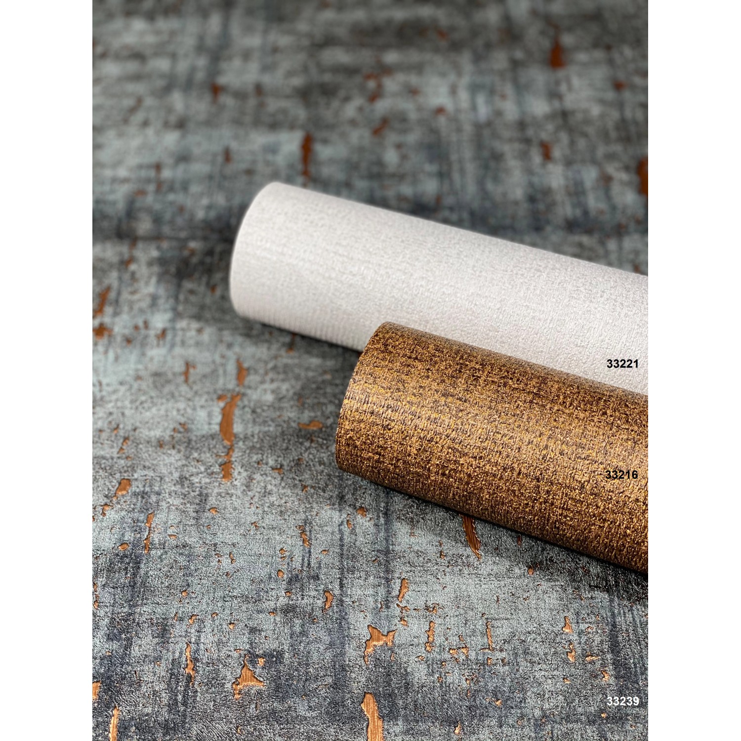 Marburg Vliestapete Natural Opulence, Betonoptik Anthrazit, zwei Rollen mit Struktur.