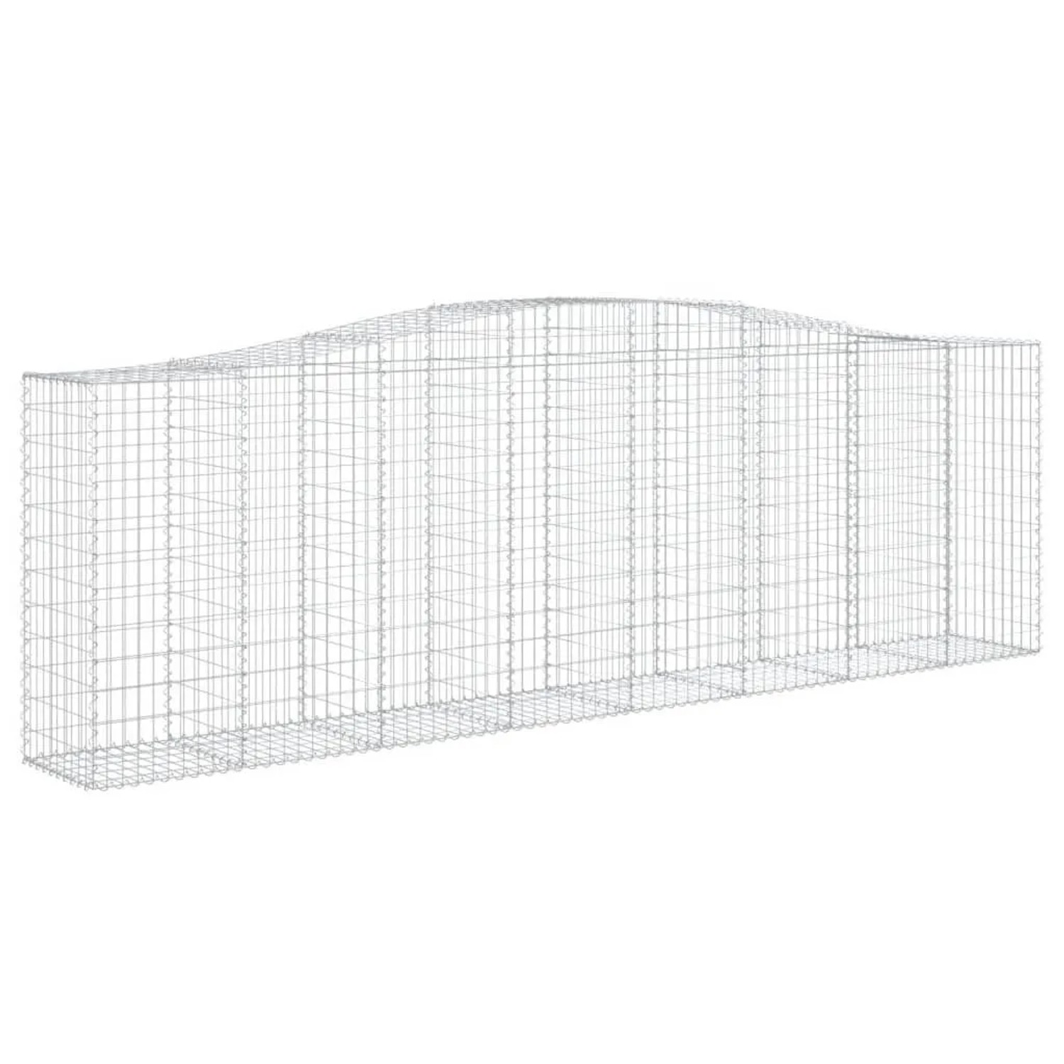 vidaXL Gabionen mit Hochbogen 15 Stk 400x50x120/140cm Verzinktes Eisen 3145978