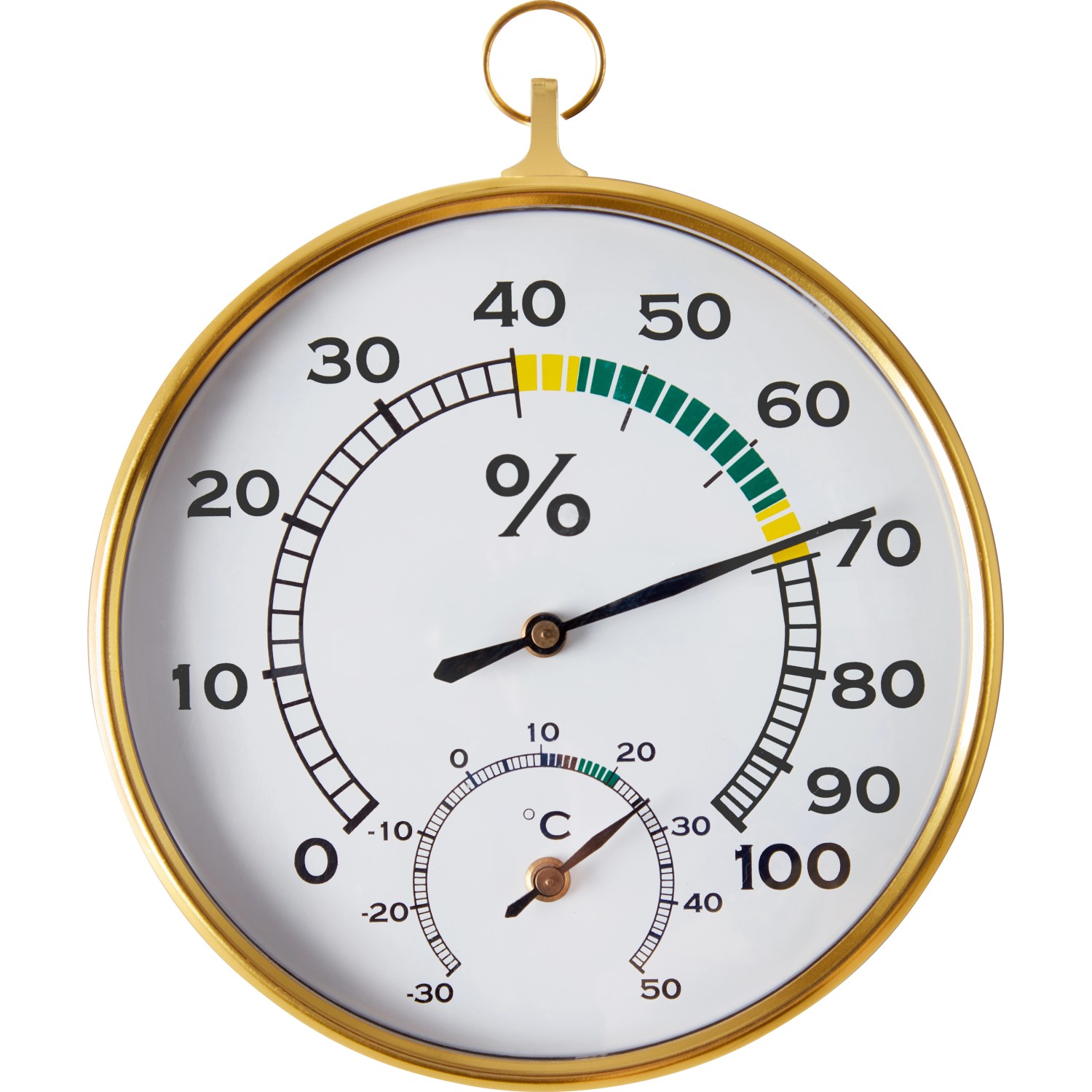 Hygrometer Rund Gold Ø 10 cm x 3,5 cm