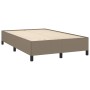 Boxspringbett Taupe 120x190 cm, Stoffbezug, ohne Kopfteil und Matratze.