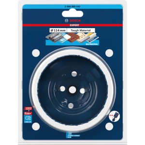 Bosch Expert Lochsäge Tough Material, Ø 114mm, für präzise Löcher in Holz, Metall und mehr.