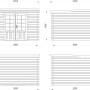 Technische Zeichnung Palmako Gartenhaus Ella, 300x300 cm, grau-weiß, mit Maßen.
