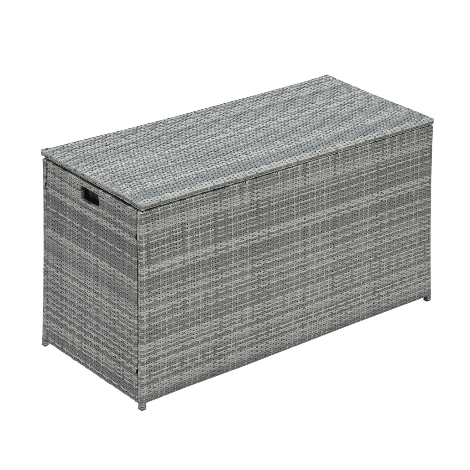Teamson Home Terrasse Gartenmöbel Rattan Aufbewahrungsbox Grau günstig online kaufen