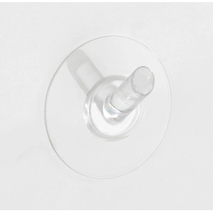 Transparenter Wenko Static-Loc Haken aus Kunststoff für Handtücher, Bademäntel und mehr.