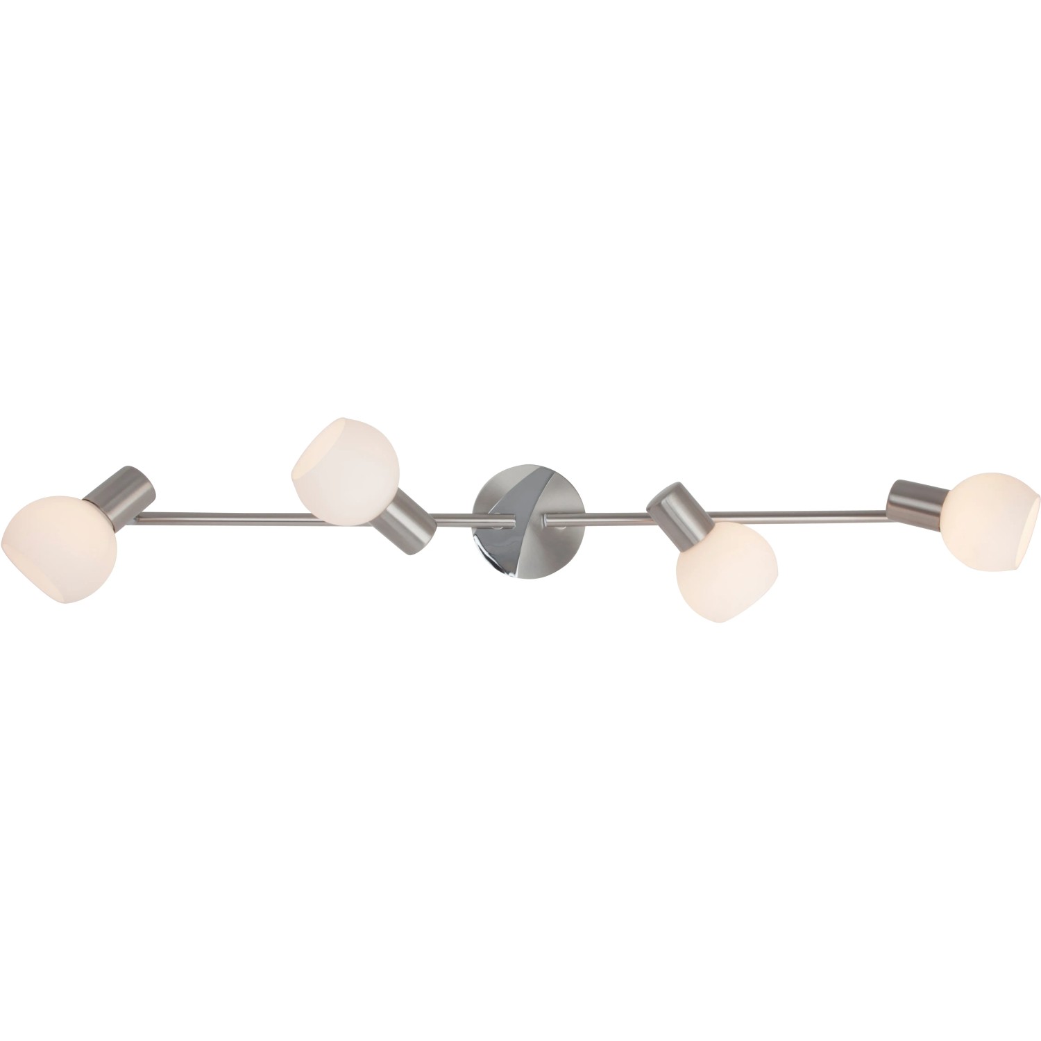 Drehbare 4-flammige Spotleuchte Tiara von Brilliant, Eisen und Weiß, für flexible Lichtausrichtung.