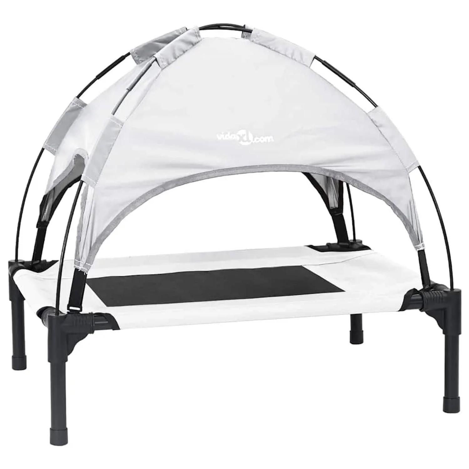 vidaXL Hundebett Silber Grau 76 x 62 x 70,5 cm Stahl 42008174