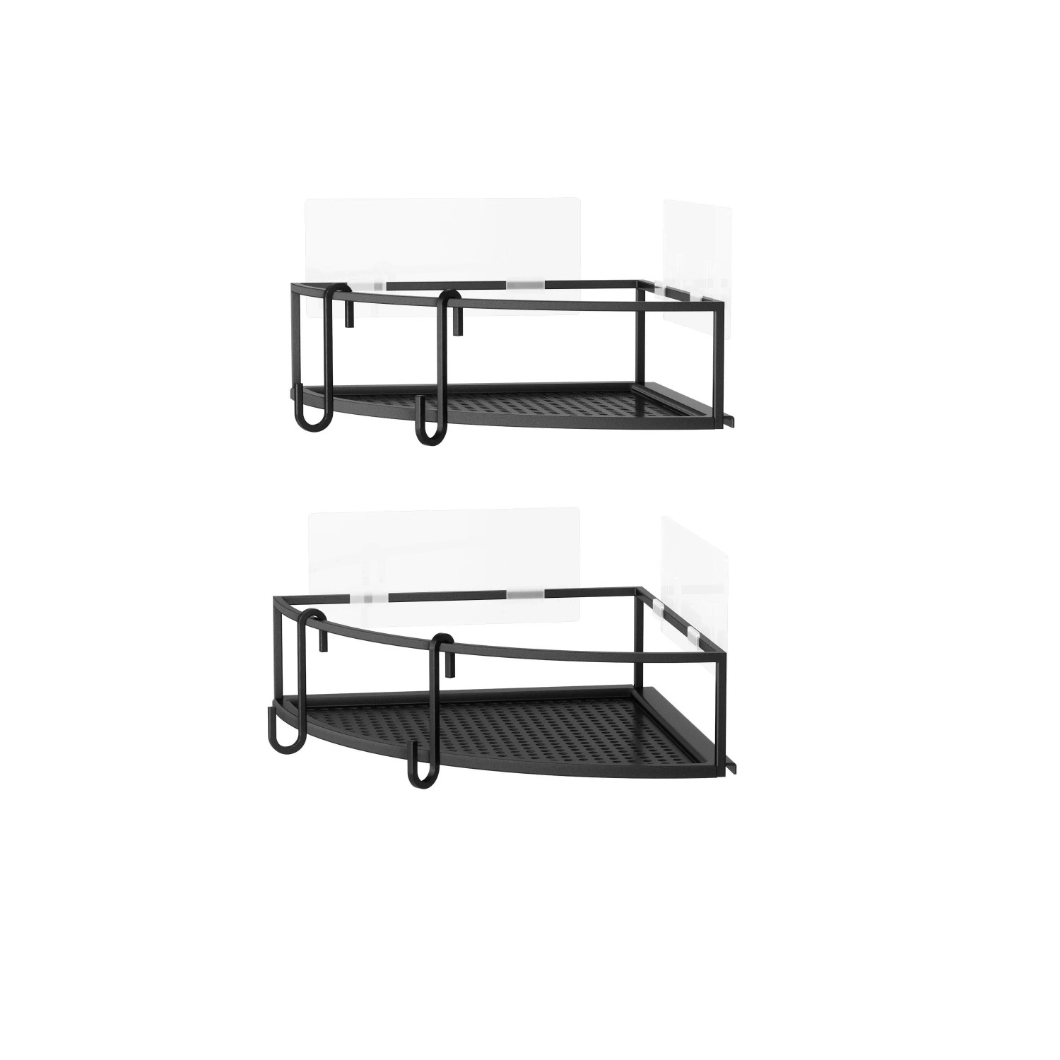 Mömax Duschregal Cubiko Schwarz, 2er Set