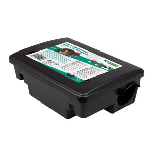 Windhager Maus- und Ratten-Box 2-in-1, schwarze Köderbox zur Bekämpfung von Nagetieren.