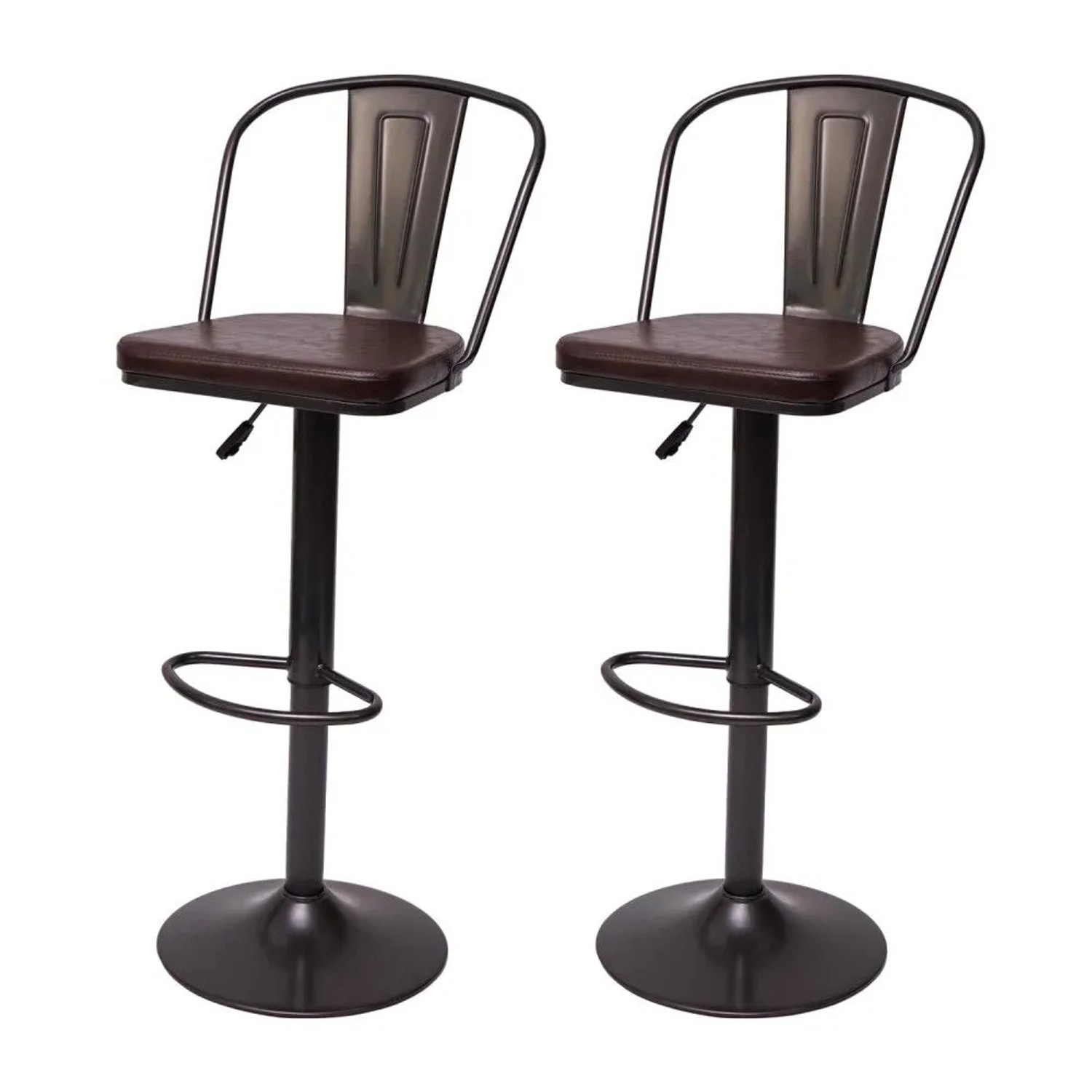MCW Barhocker H10a 2er-Set Vintage Braun