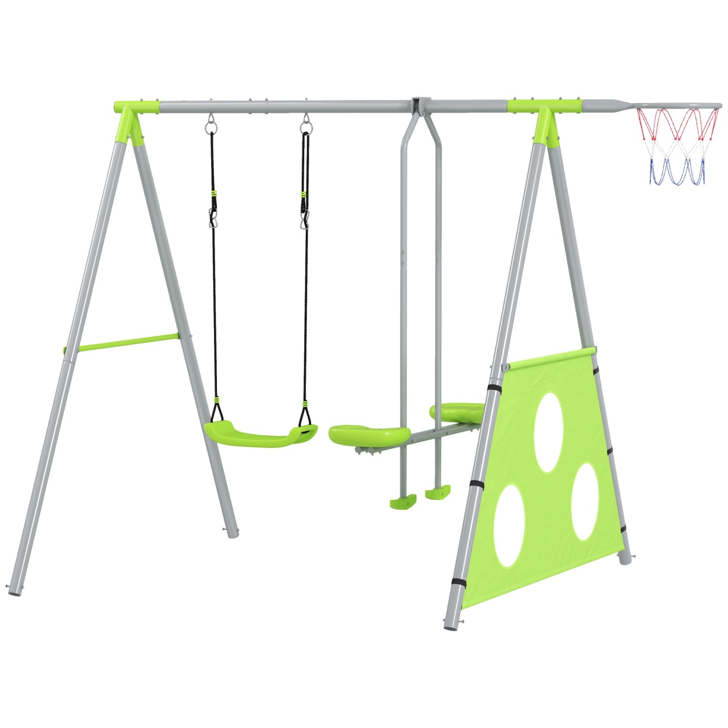 AIYAPLAY 4 in 1 Schaukelgestell Outdoor Schaukelgerüst mit Schaukel günstig online kaufen