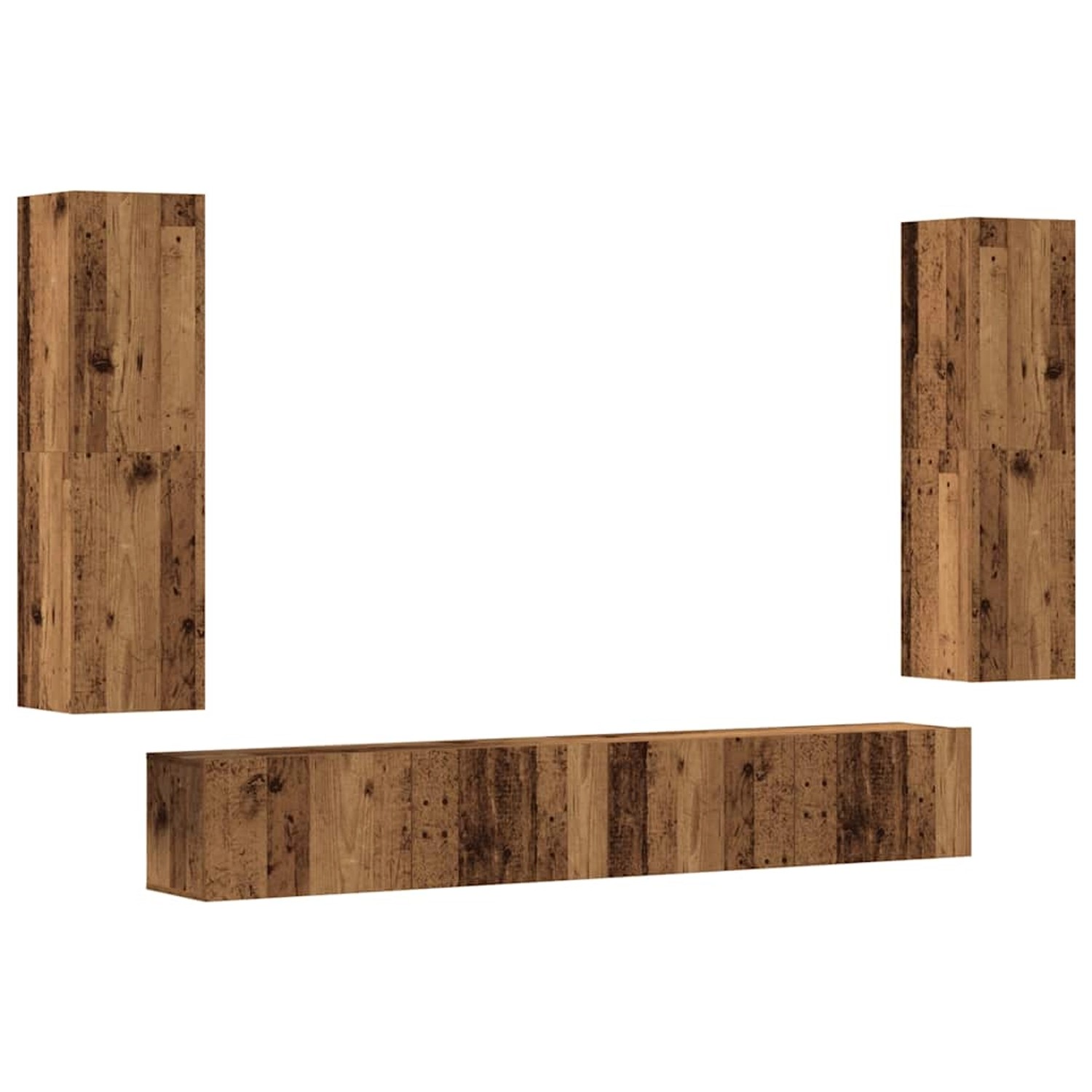 vidaXL TV-Wandschränke 4 Stk Altholz-Optik Holzwerkstoff 3328973 günstig online kaufen